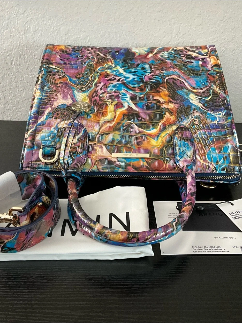 Brahmin Lg. Caroline EUPHORIA MELBOURNE W/Eye GORGEOUS COLORING